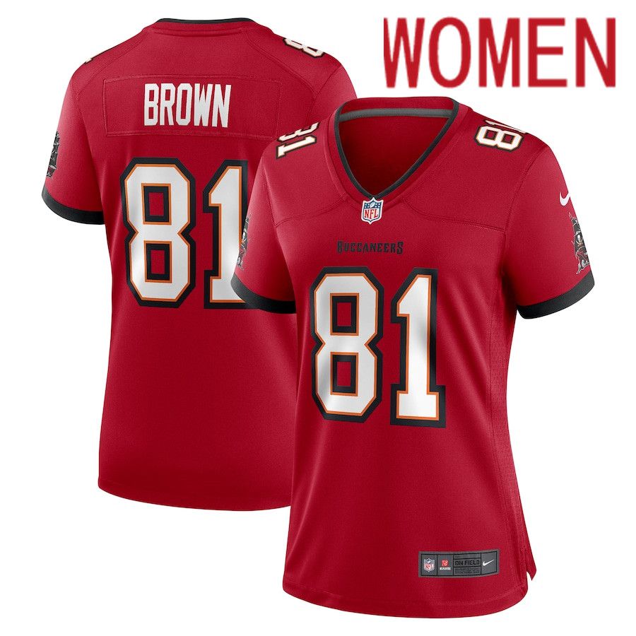 Women Tampa Bay Buccaneers #81 Antonio Brown Nike Red Game NFL Jersey